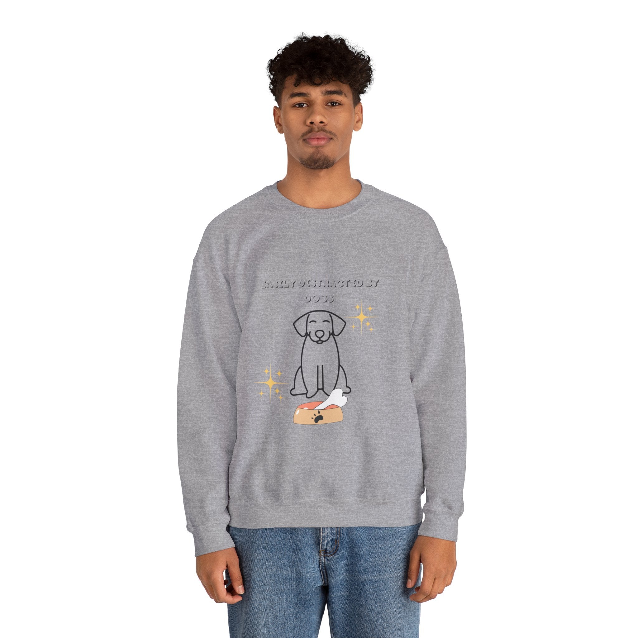 Unisex Heavy Blend™ Crewneck Sweatshirt Distracted by Dogs