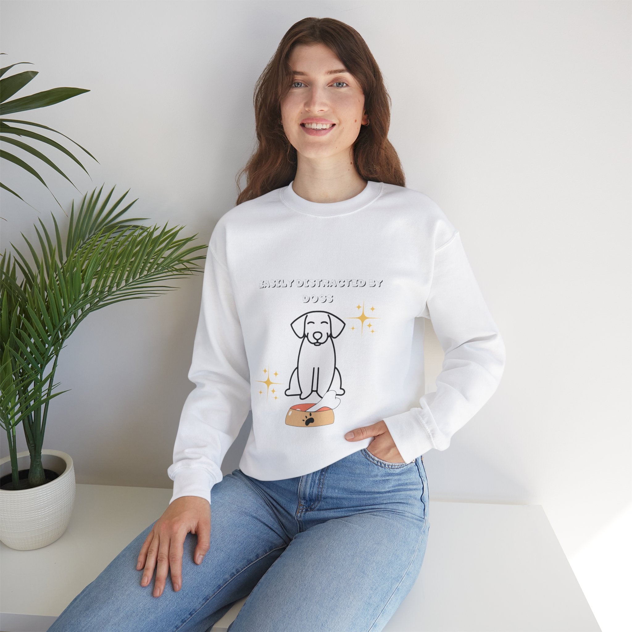 Unisex Heavy Blend™ Crewneck Sweatshirt Distracted by Dogs