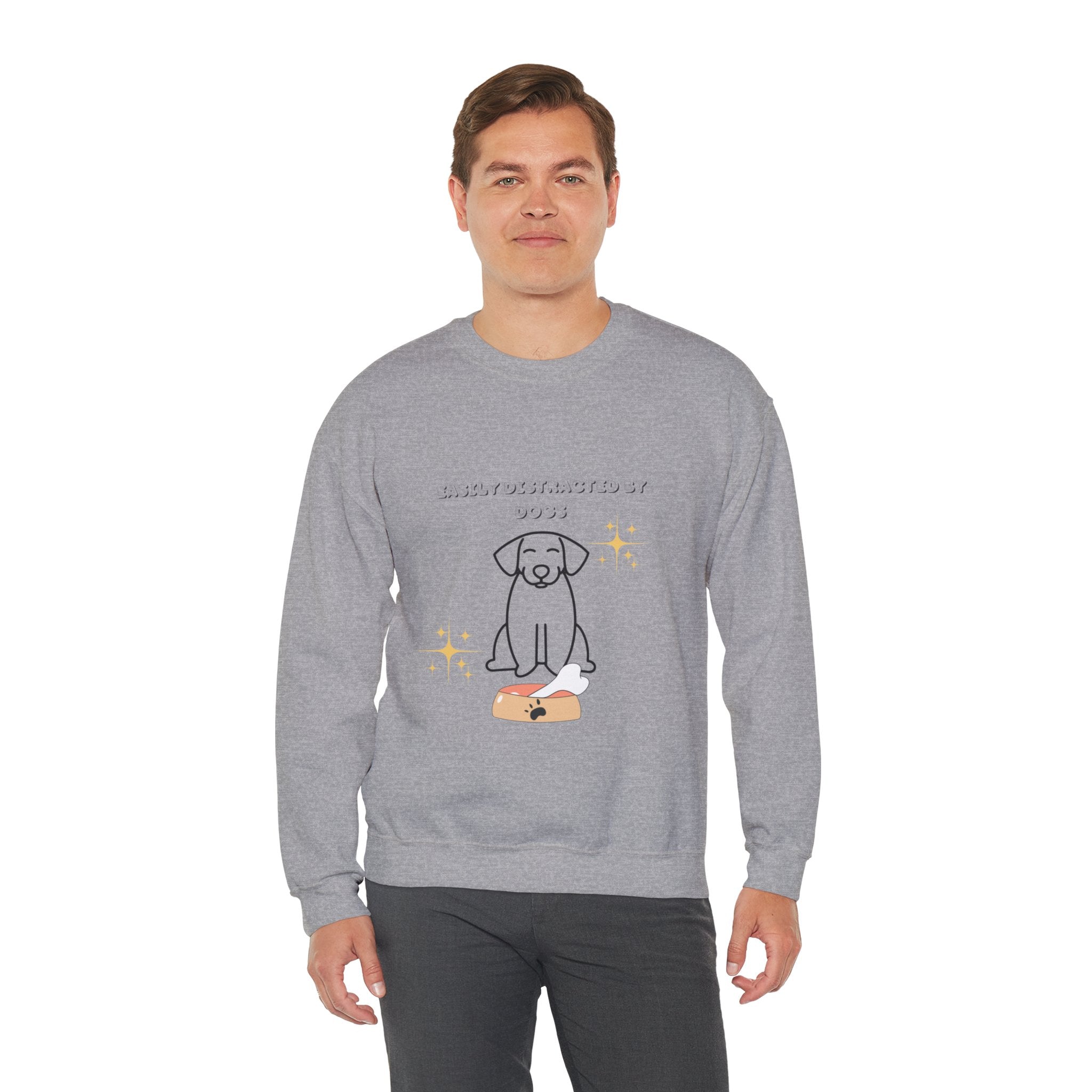 Unisex Heavy Blend™ Crewneck Sweatshirt Distracted by Dogs