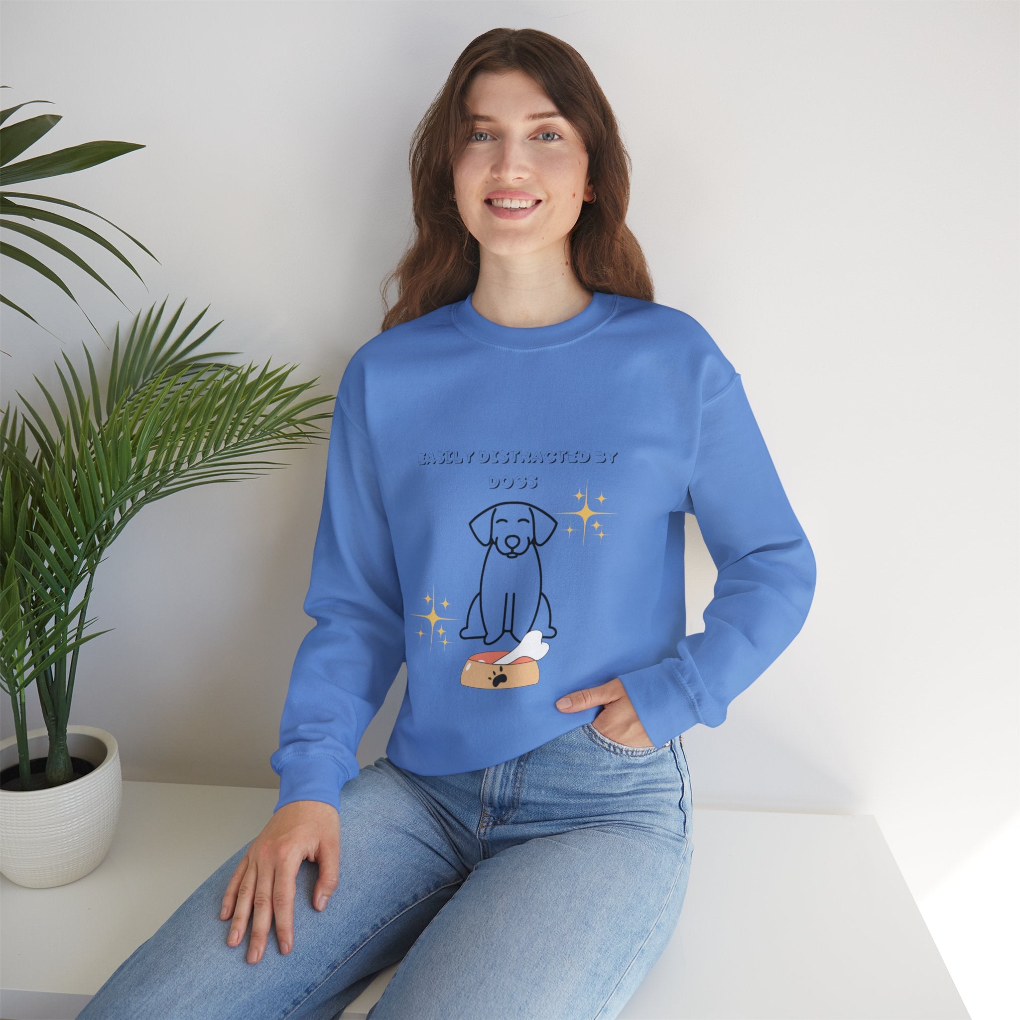 Unisex Heavy Blend™ Crewneck Sweatshirt Distracted by Dogs