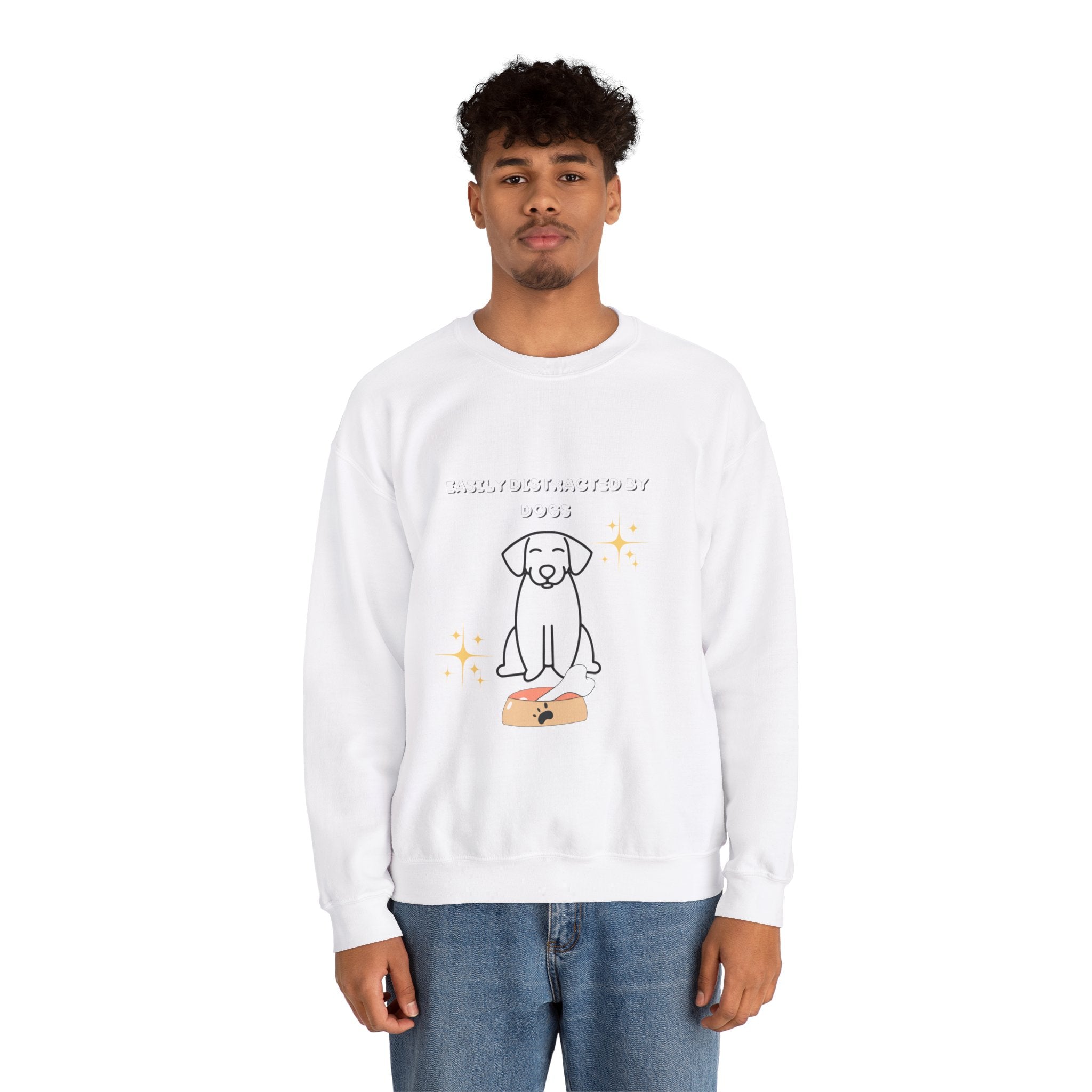 Unisex Heavy Blend™ Crewneck Sweatshirt Distracted by Dogs