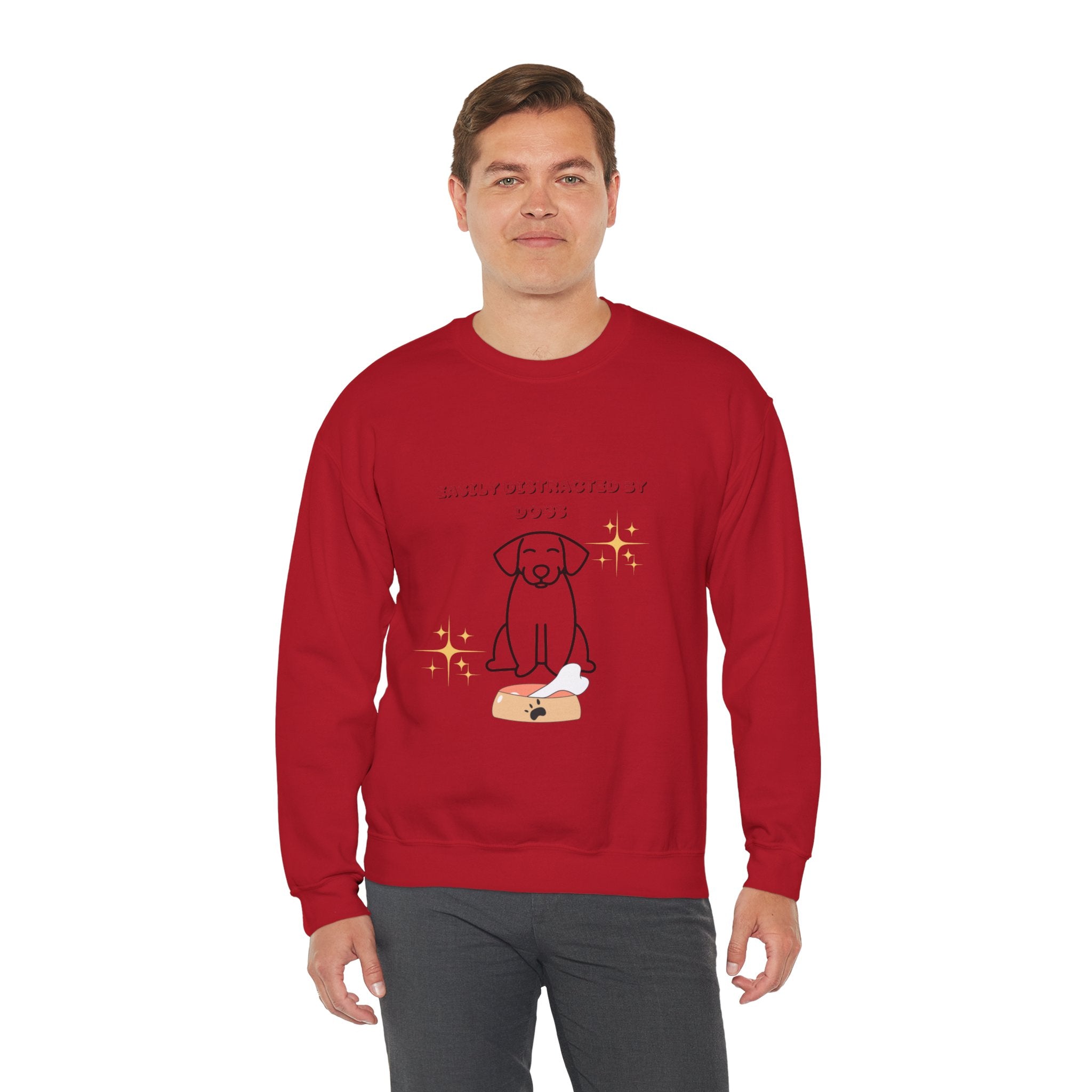 Unisex Heavy Blend™ Crewneck Sweatshirt Distracted by Dogs