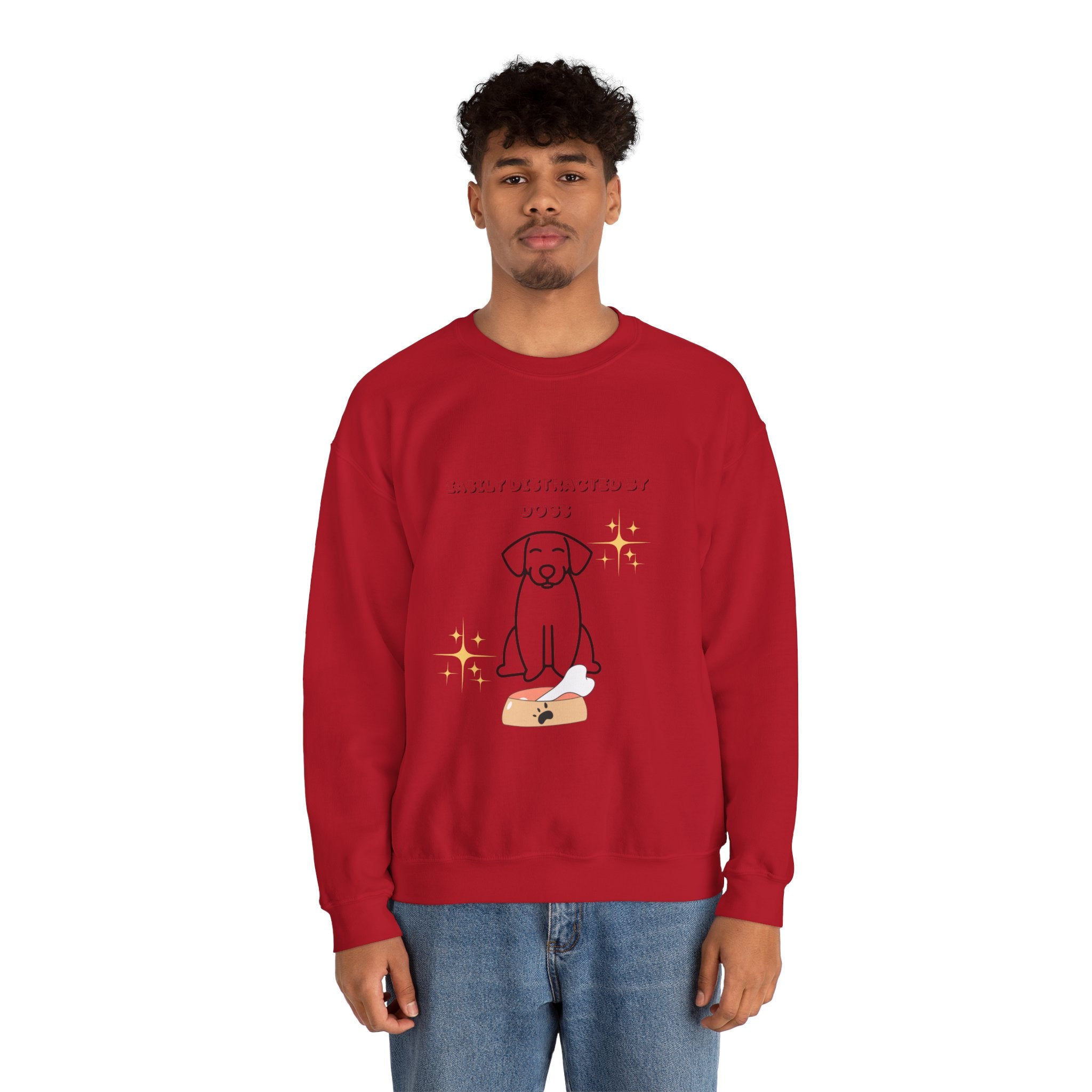 Unisex Heavy Blend™ Crewneck Sweatshirt Distracted by Dogs