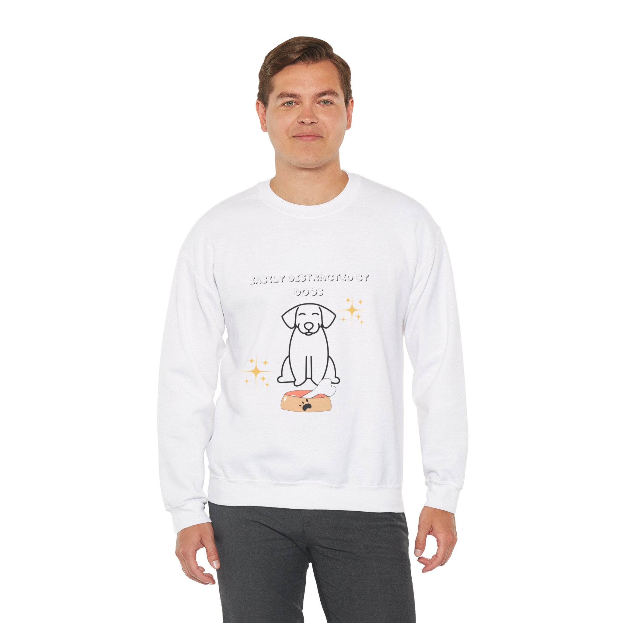 Unisex Heavy Blend™ Crewneck Sweatshirt Distracted by Dogs