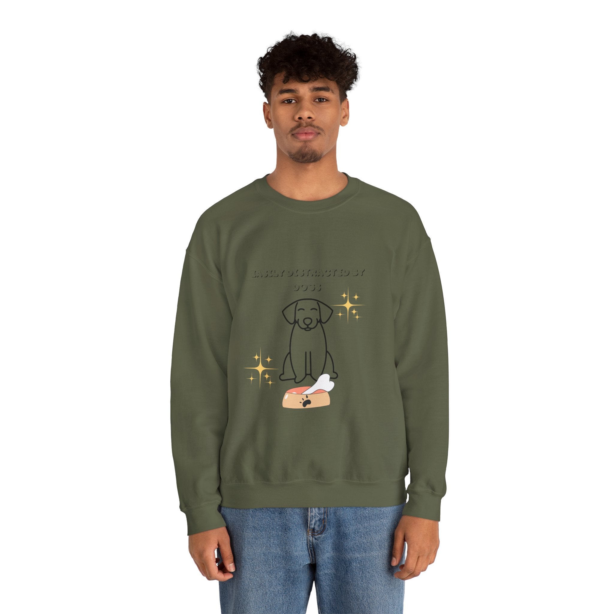 Unisex Heavy Blend™ Crewneck Sweatshirt Distracted by Dogs