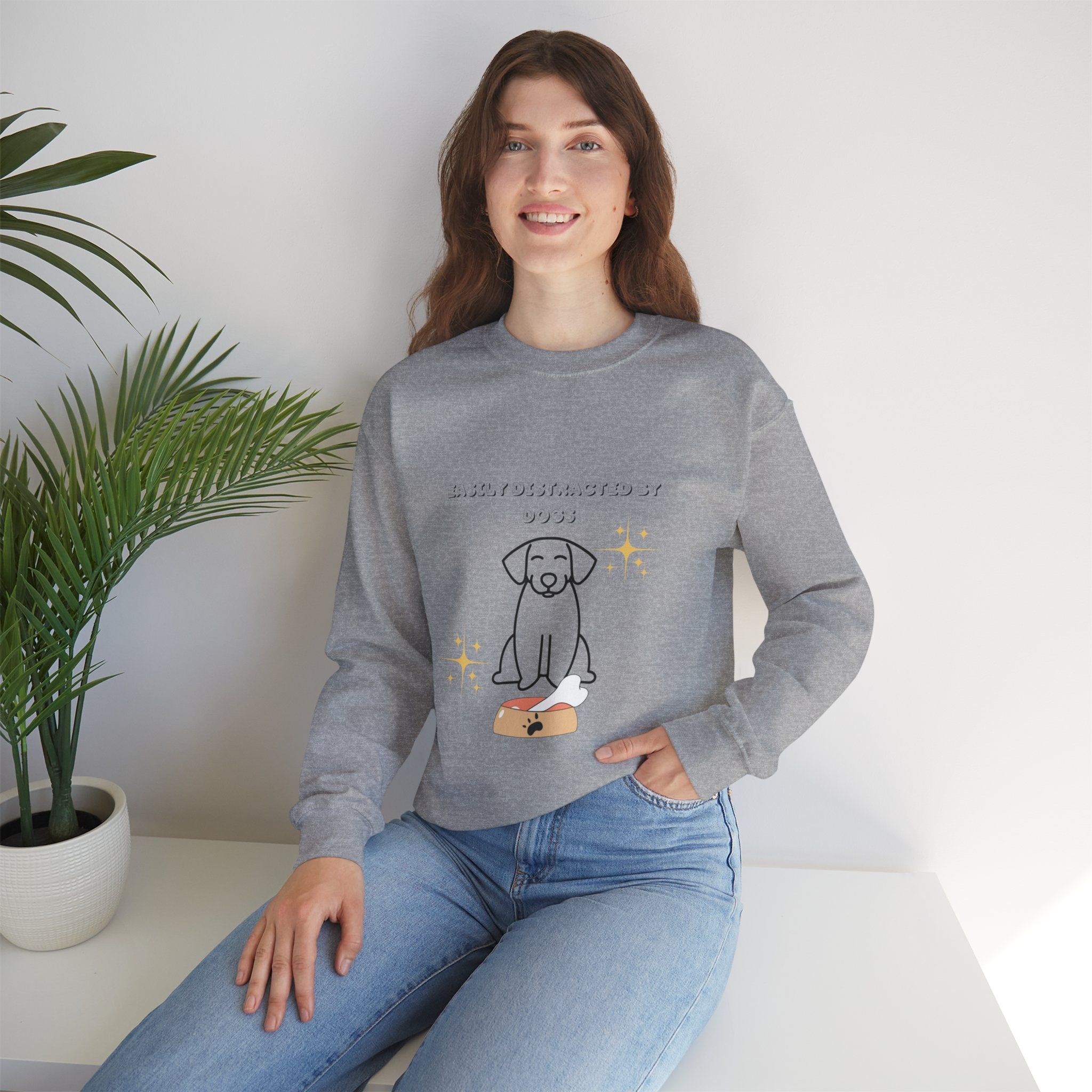 Unisex Heavy Blend™ Crewneck Sweatshirt Distracted by Dogs