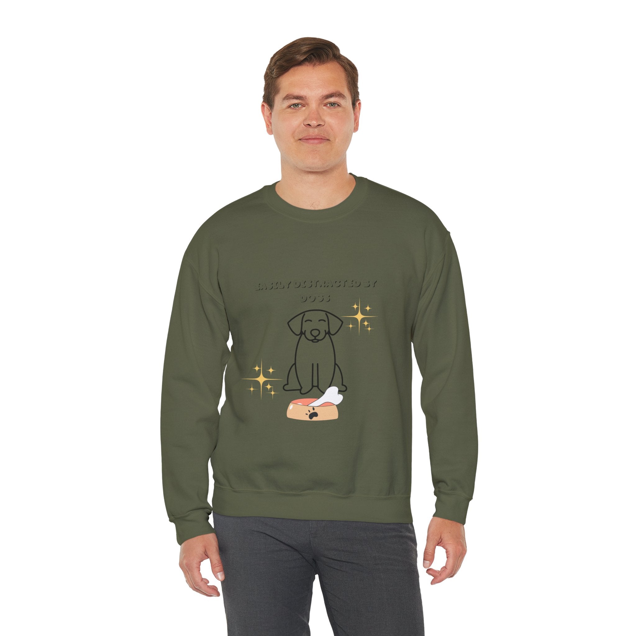 Unisex Heavy Blend™ Crewneck Sweatshirt Distracted by Dogs